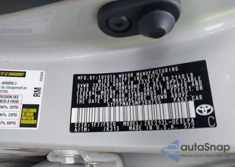 2021 Toyota Corolla Le из США, поврежденный, VIN 5YFEPMAE5MP269755